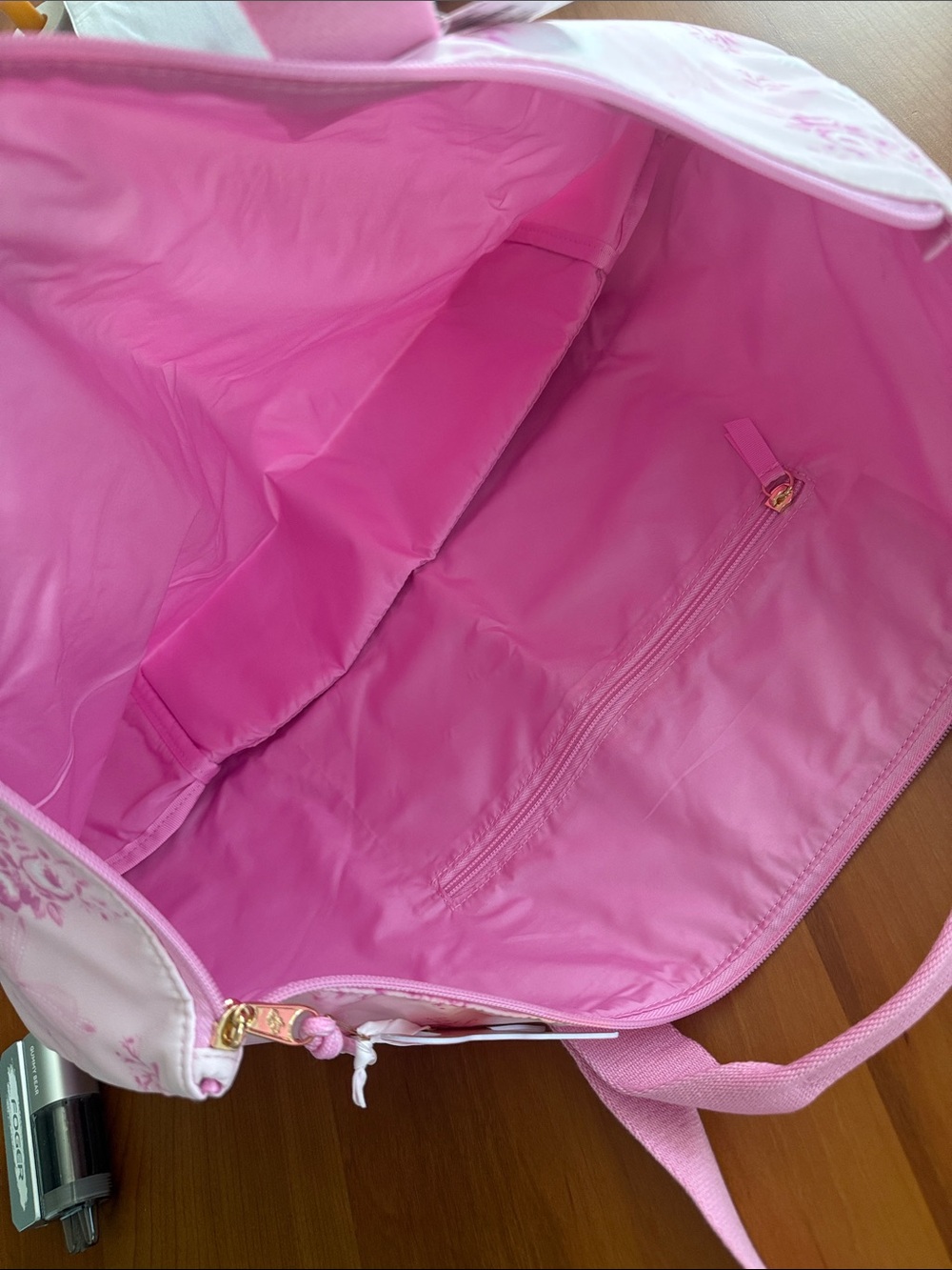 NWT PINK x LoveShackFancy Tote Bag in Beaux Icons - Picture 6 of 10